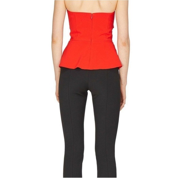 Adelyn Rae Red Rozina Woven Strapless Bow Top Large - Picture 4 of 11